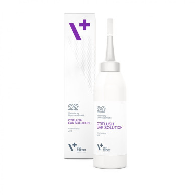 Otiflush Vet Expert – Loțiune Auriculară Antibacteriană și Antiseptică pentru Câini și Pisici – 125 ml